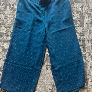 J. Jill Teal Polka Dot Capris